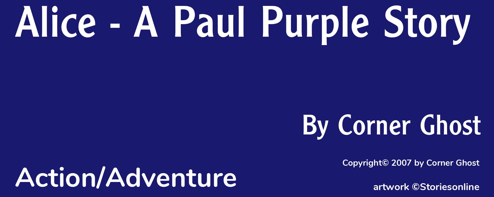 Alice - A Paul Purple Story - Cover