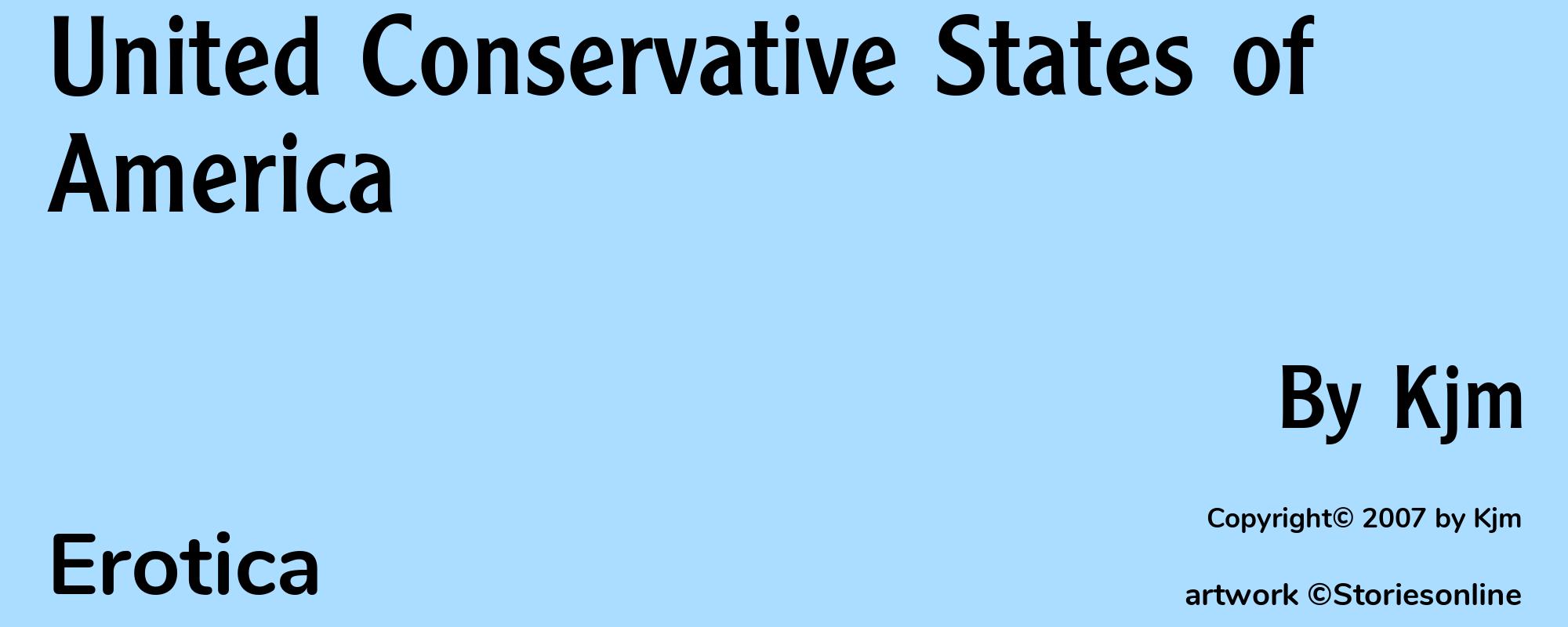 United Conservative States of America - Cover