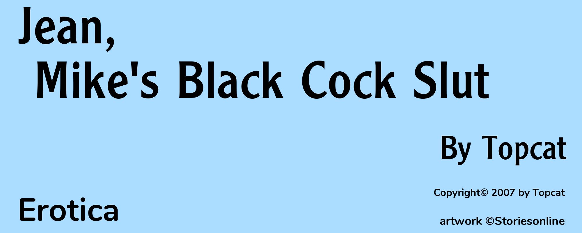 Jean, Mike's Black Cock Slut - Cover
