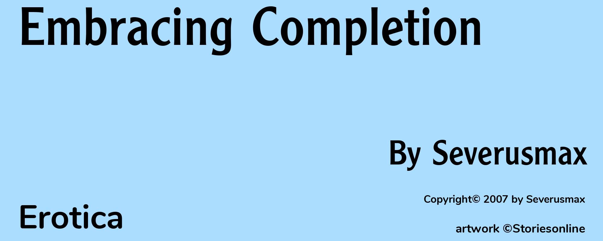 Embracing Completion - Cover