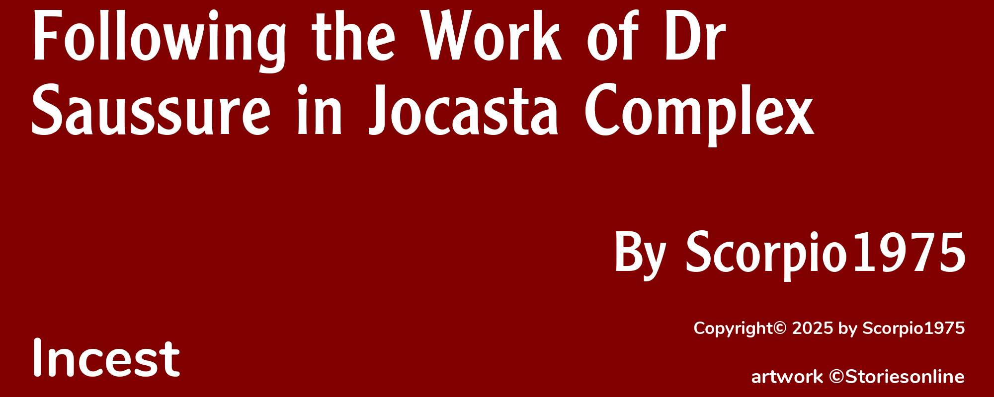 Following the Work of Dr Saussure in Jocasta Complex - Cover