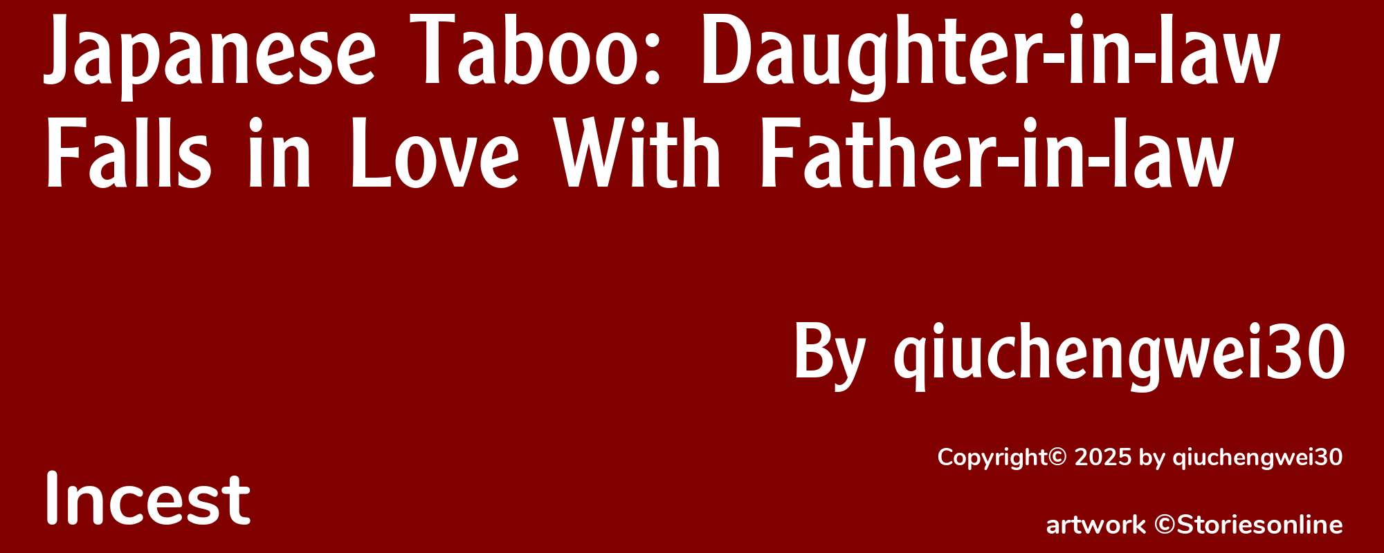 Japanese Taboo: Daughter-in-law Falls in Love With Father-in-law - Cover