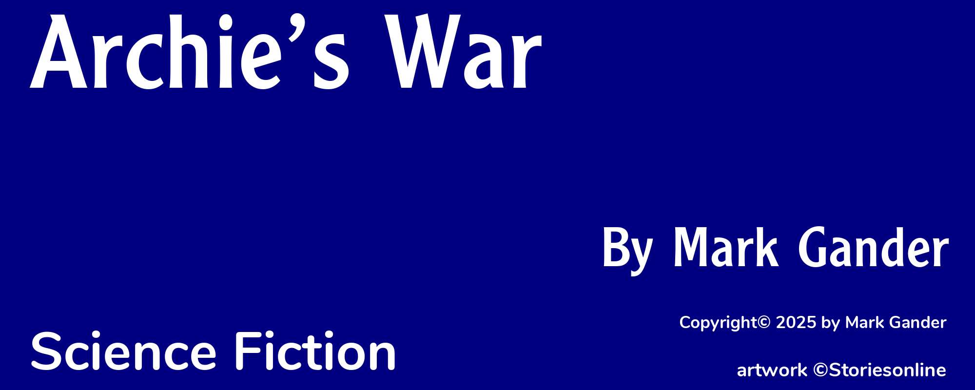 Archie’s War - Cover