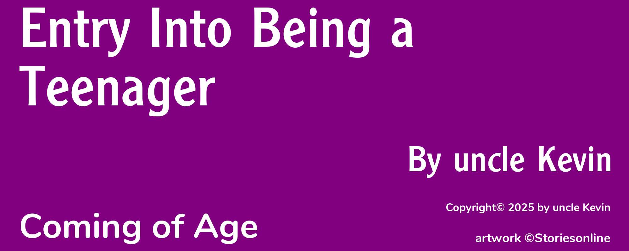 Entry Into Being a Teenager - Cover