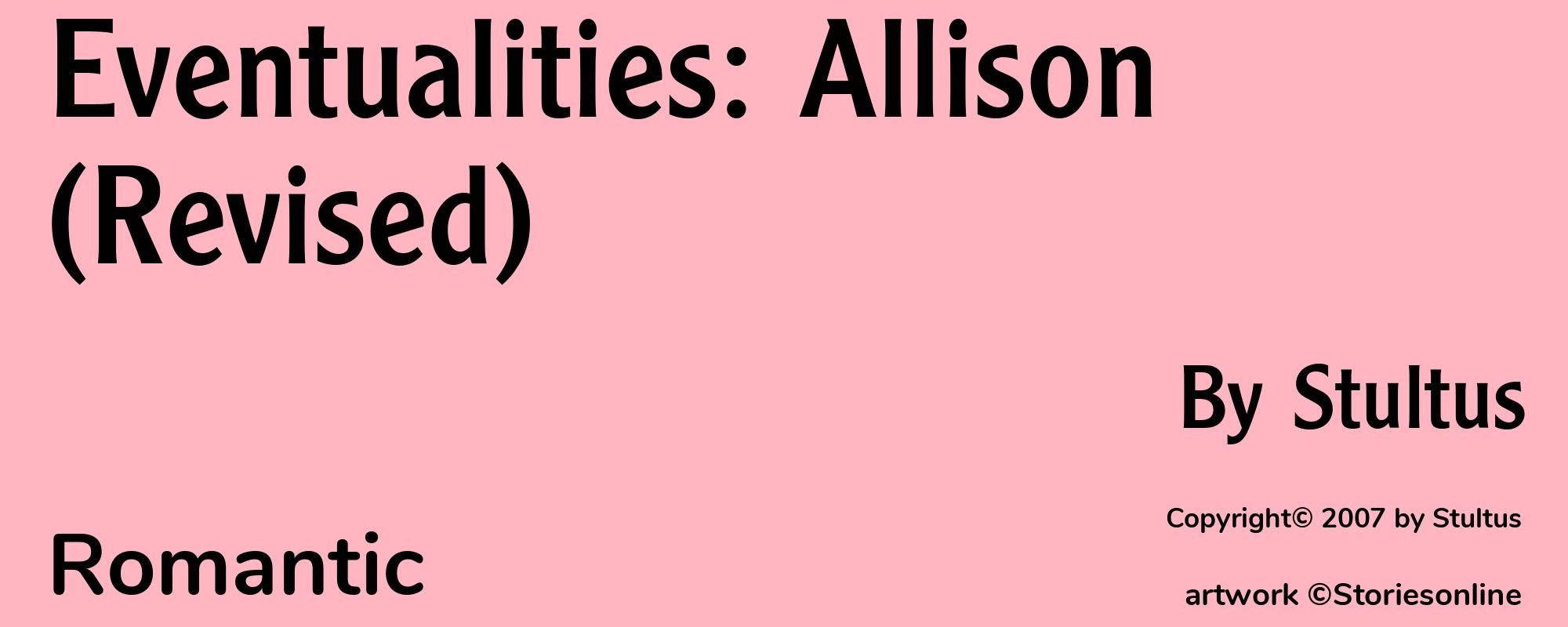 Eventualities: Allison (Revised) - Cover