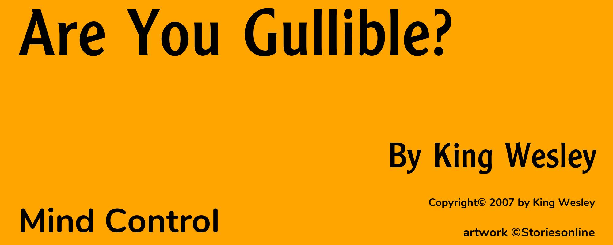 Are You Gullible? - Cover