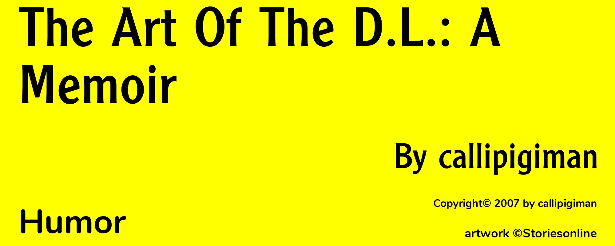 The Art Of The D.L.: A Memoir - Cover