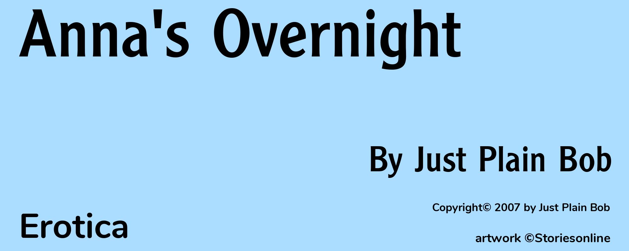 Anna's Overnight - Cover