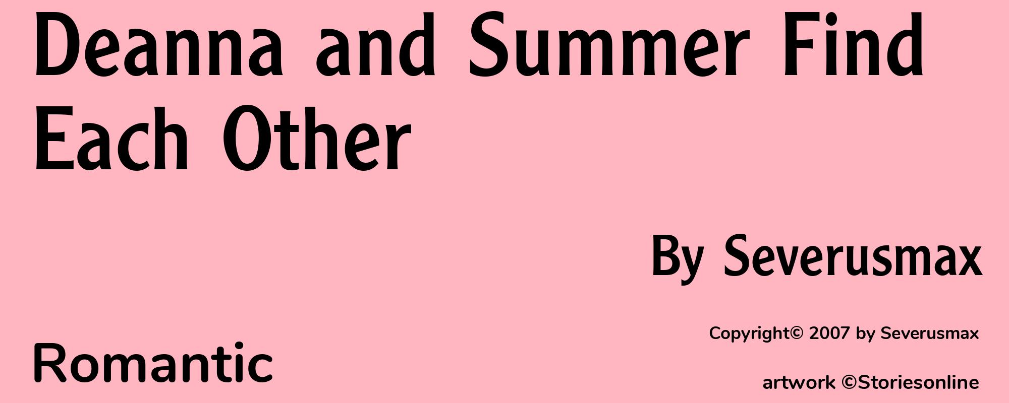 Deanna and Summer Find Each Other - Cover