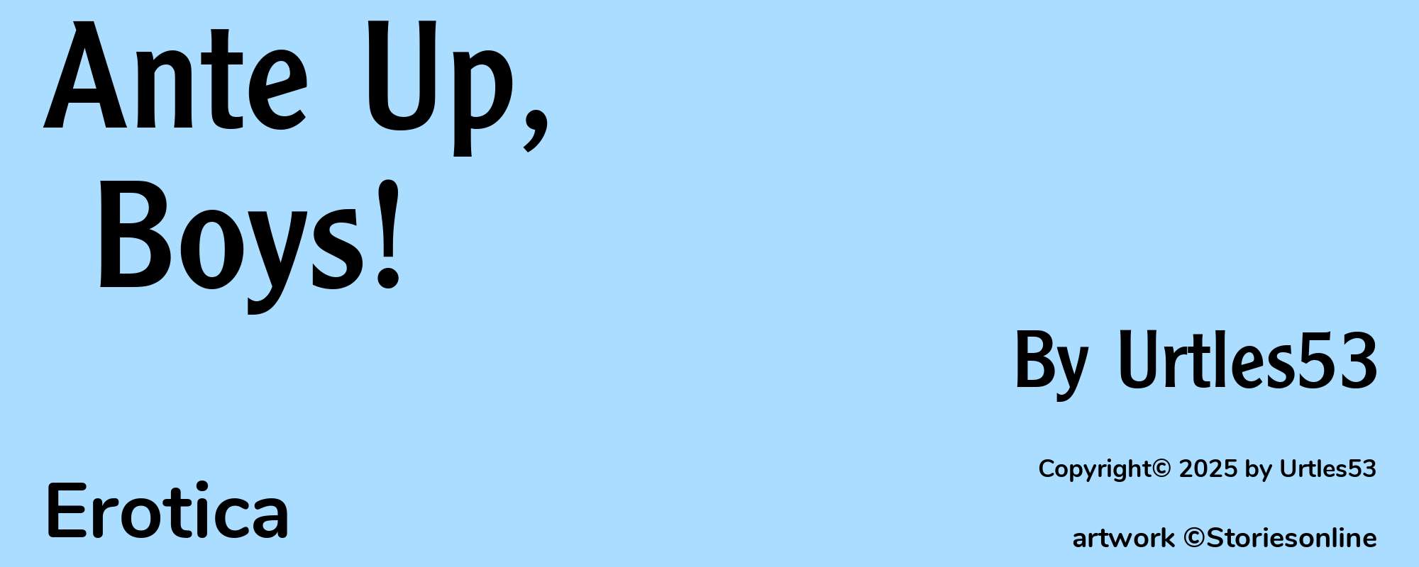 Ante Up, Boys! - Cover