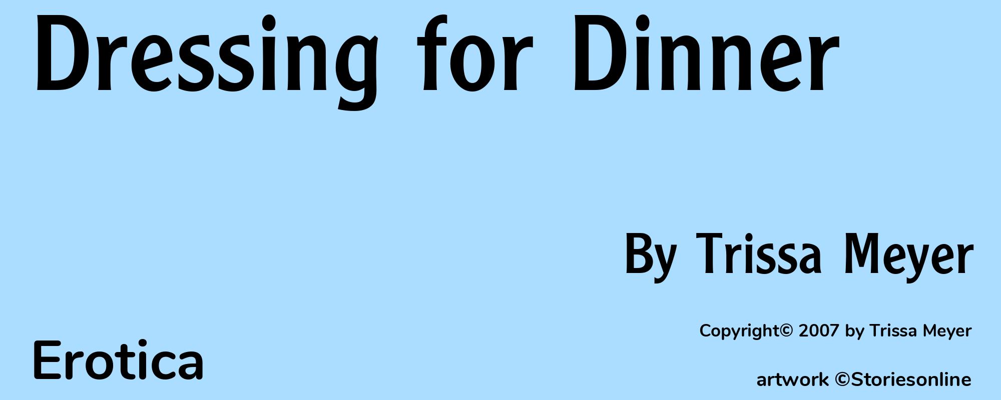 Dressing for Dinner - Cover
