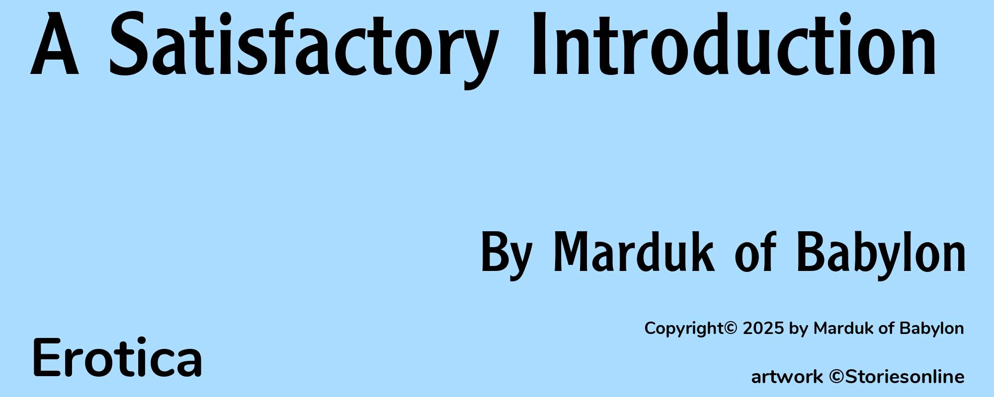 A Satisfactory Introduction - Cover