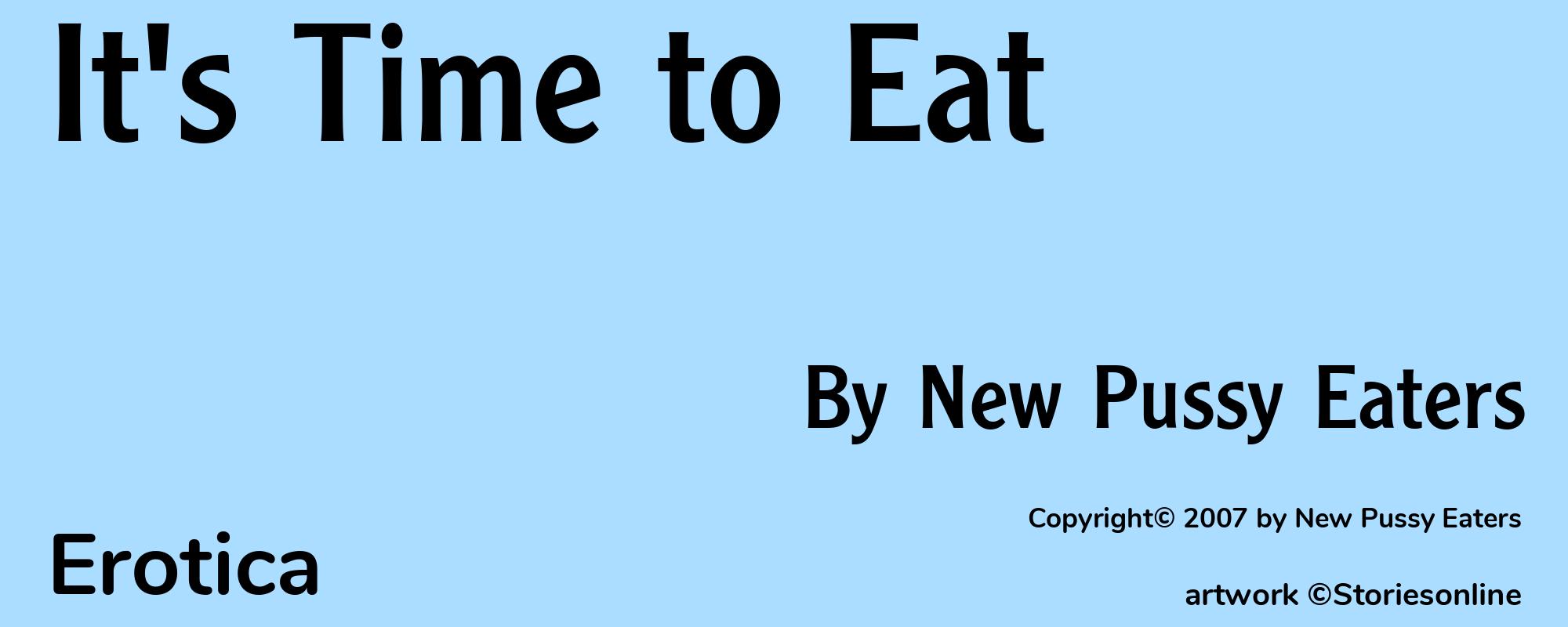 It's Time to Eat - Cover