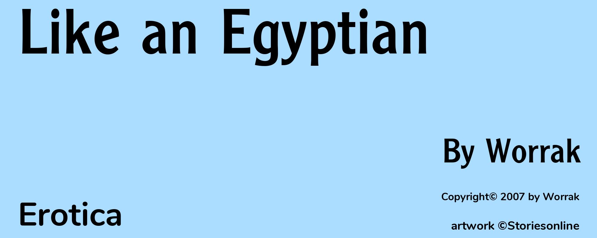Like an Egyptian - Cover