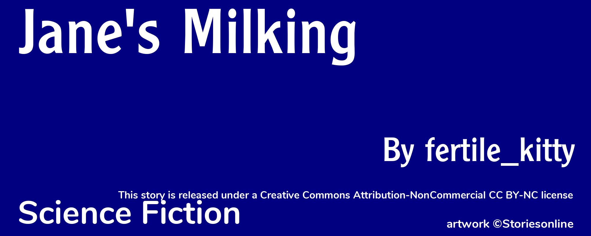 Jane's Milking - Cover