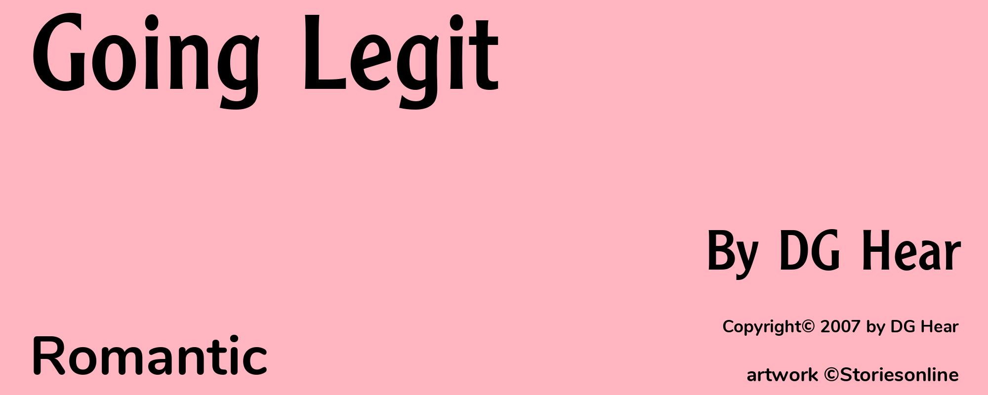 Going Legit - Cover