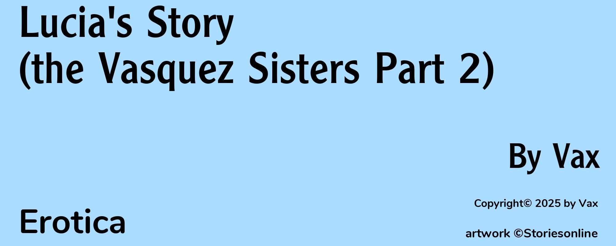 Lucia's Story (the Vasquez Sisters Part 2) - Cover