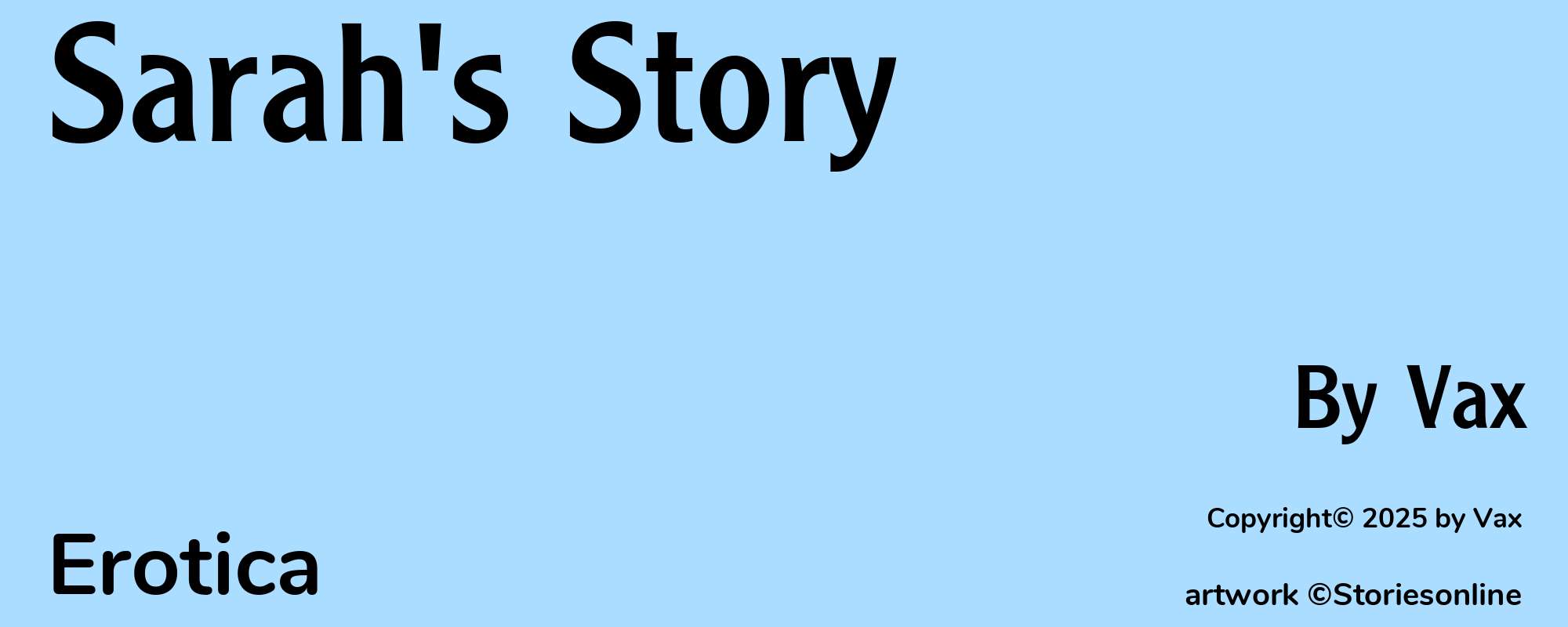 Sarah's Story - Cover