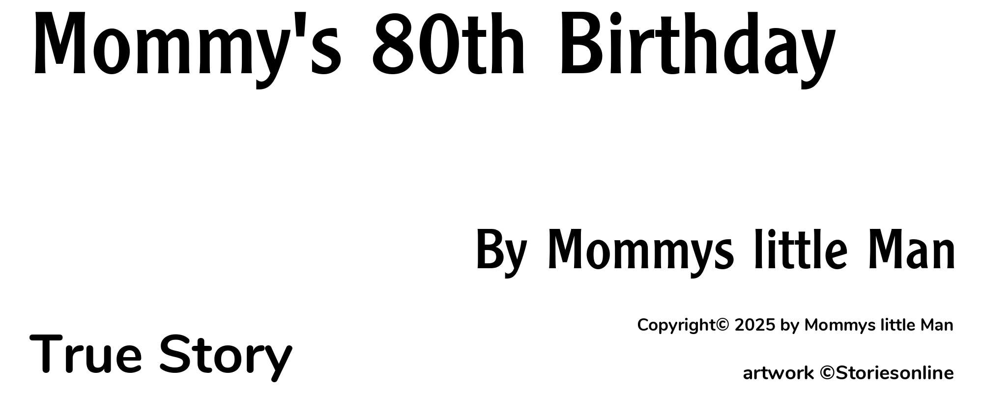 Mommy's 80th Birthday - Cover