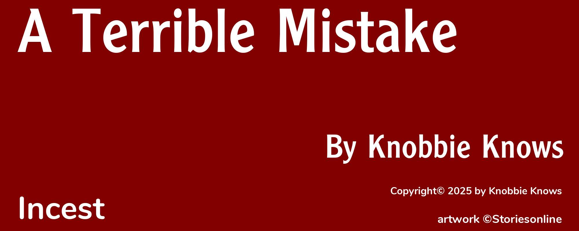 A Terrible Mistake - Cover