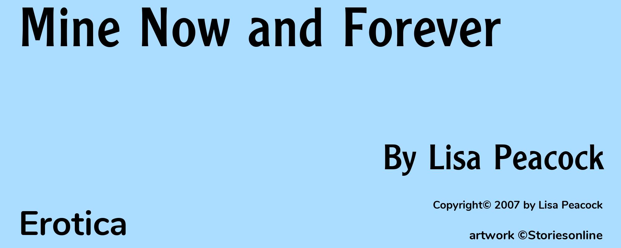 Mine Now and Forever - Cover