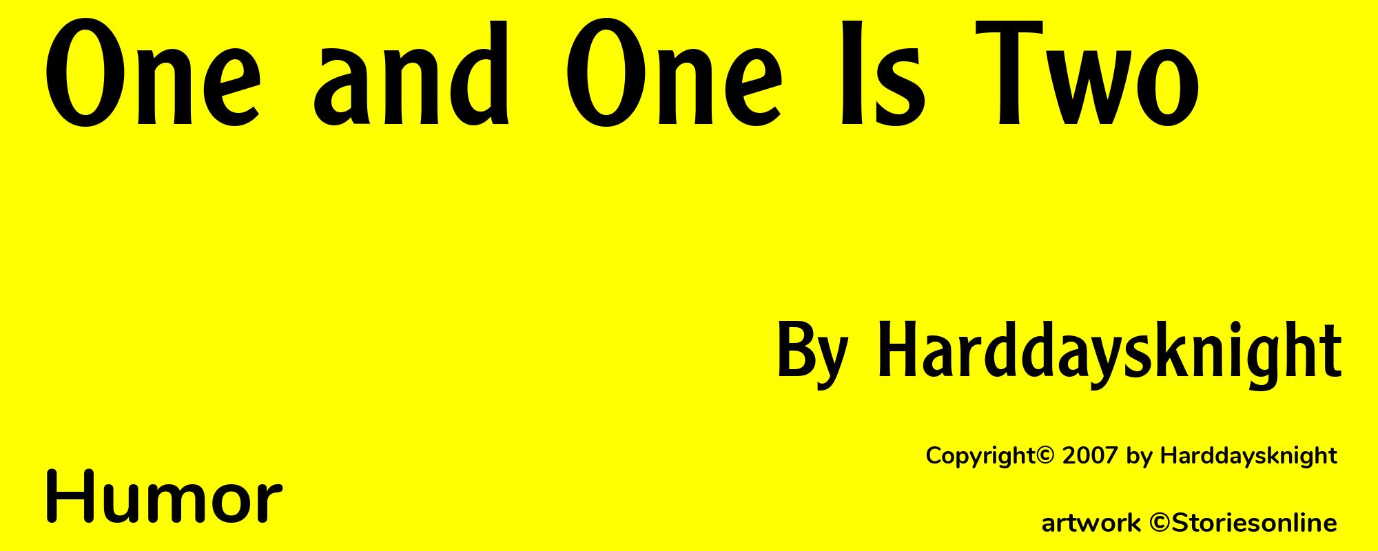 One and One Is Two - Cover