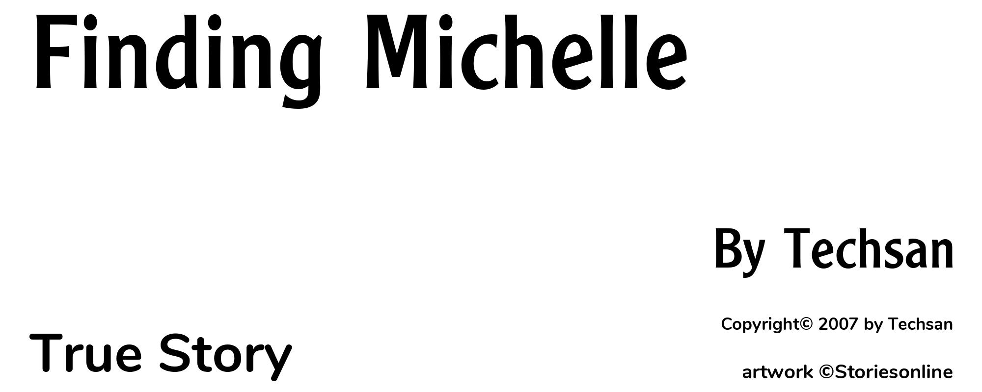Finding Michelle - Cover