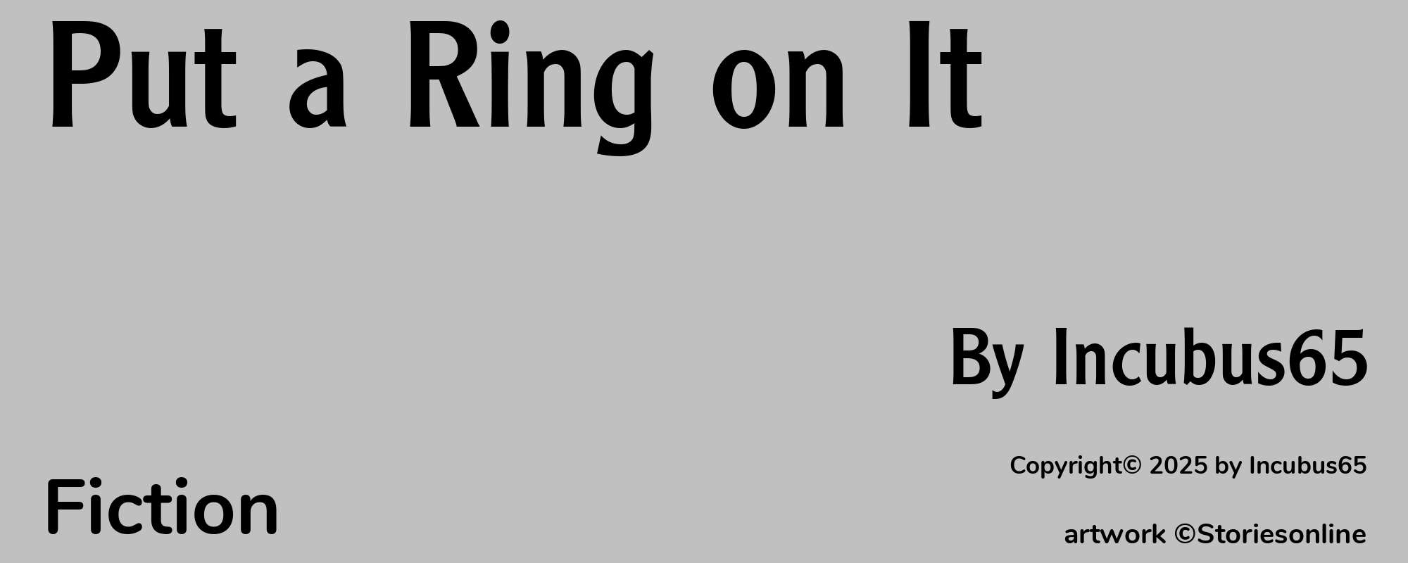 Put a Ring on It - Cover