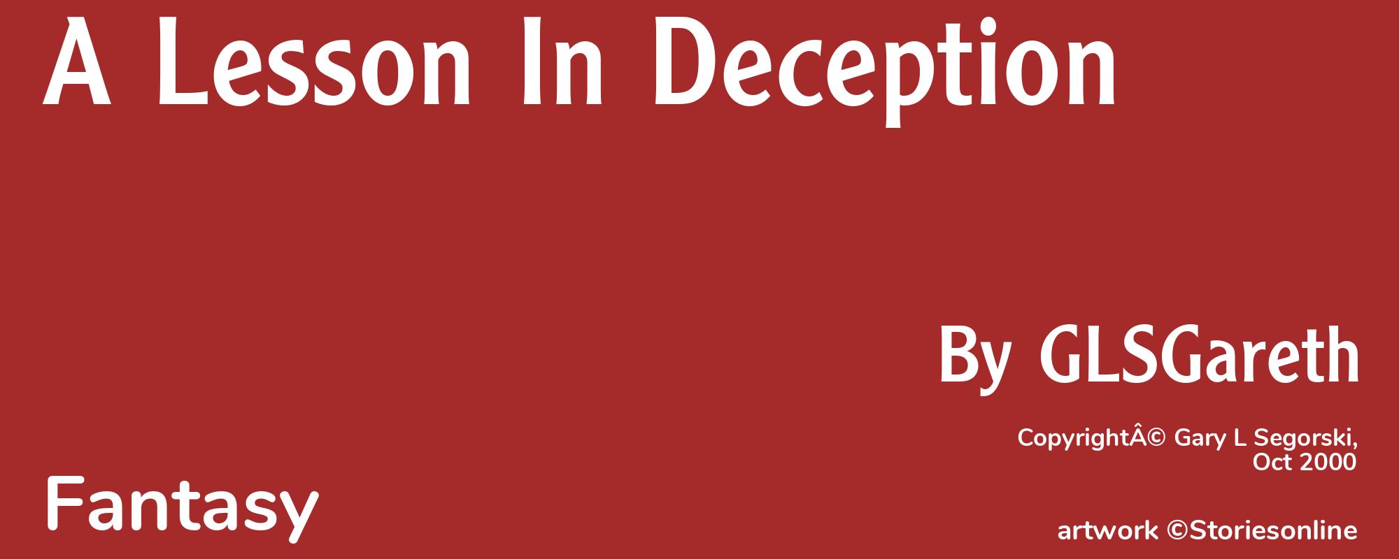 A Lesson In Deception - Cover