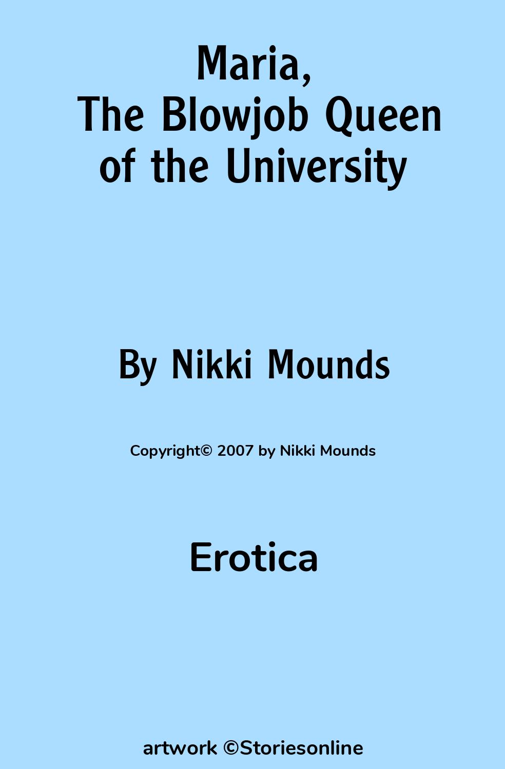 Maria, The Blowjob Queen of the University - Erotica Sex Story