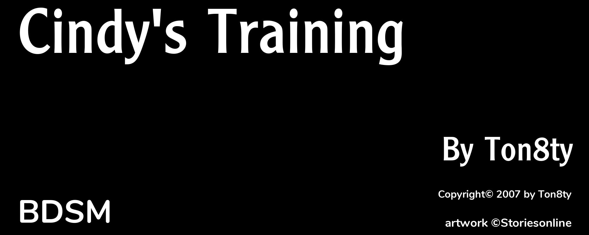 Cindy's Training - Cover