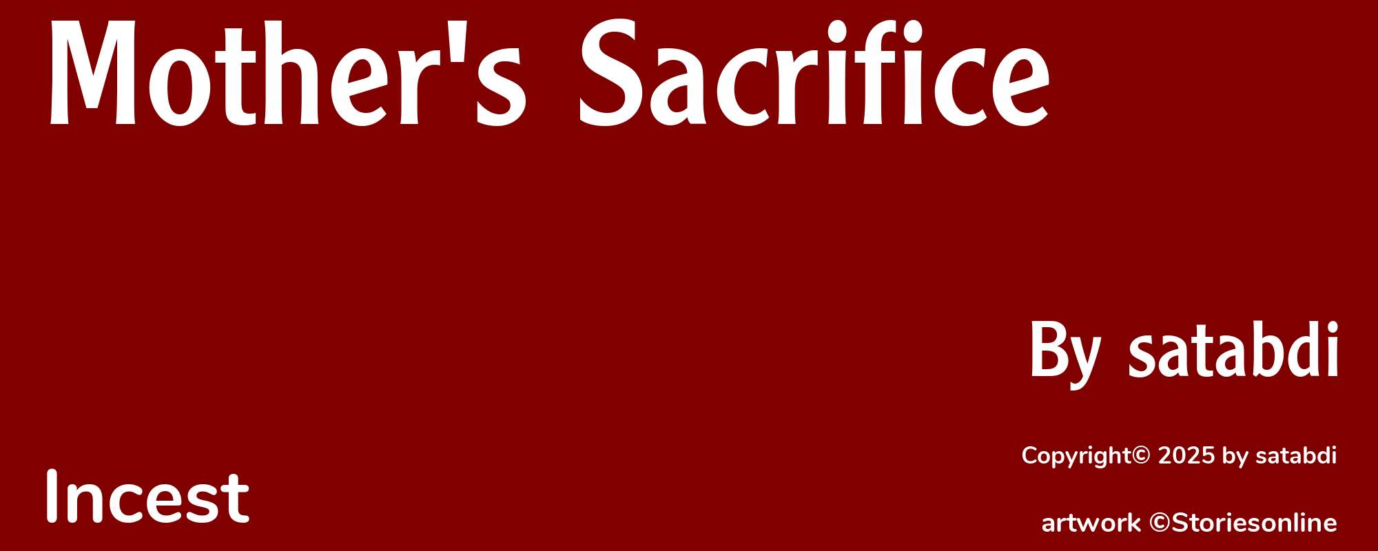 Mother's Sacrifice - Cover