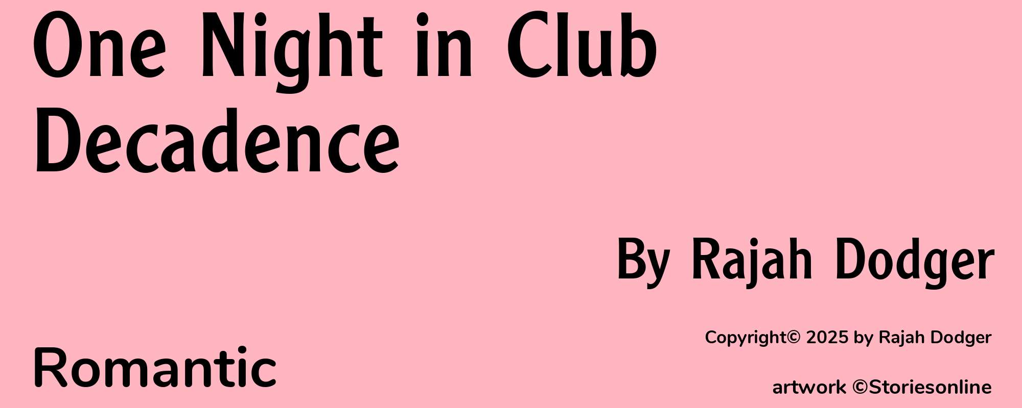 One Night in Club Decadence - Cover