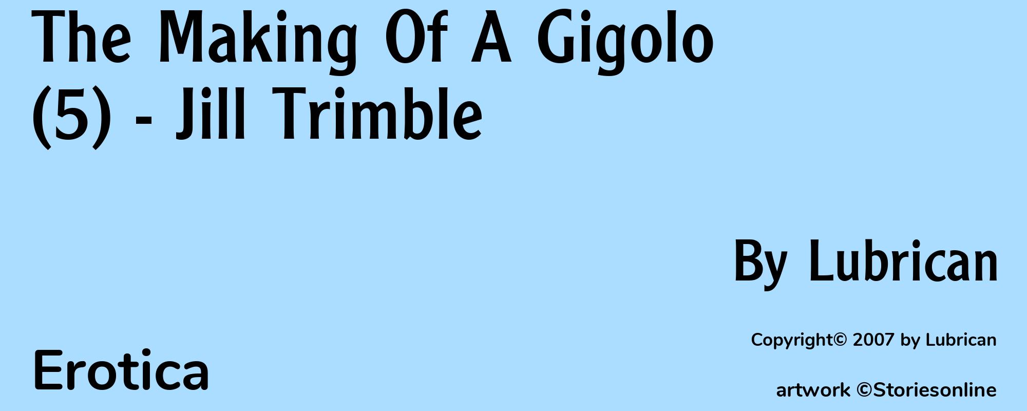 The Making Of A Gigolo (5) - Jill Trimble - Cover