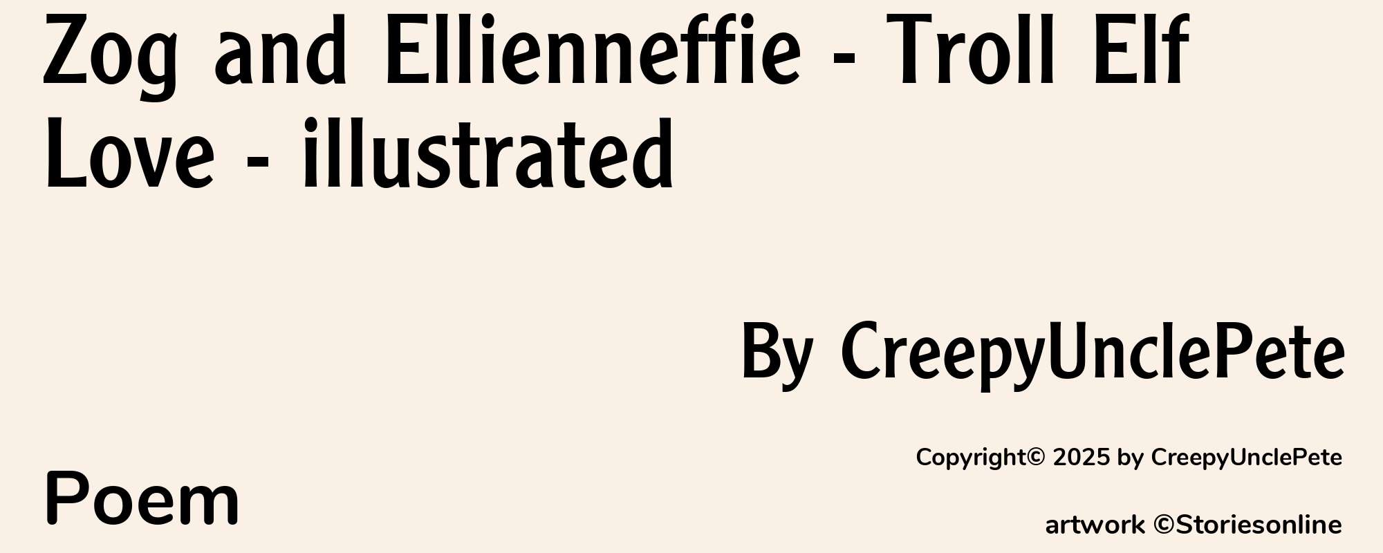 Zog and Ellienneffie - Troll Elf Love - illustrated - Cover