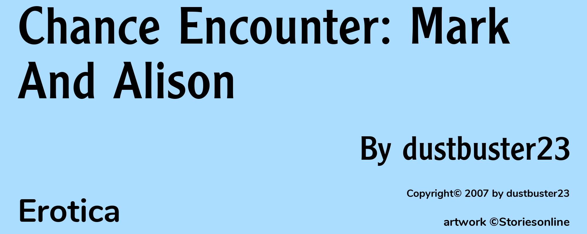 Chance Encounter: Mark And Alison - Cover