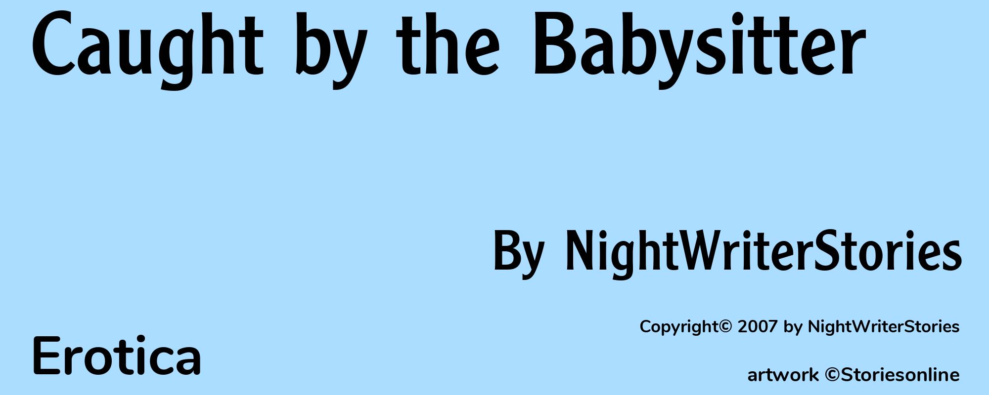Caught by the Babysitter - Cover
