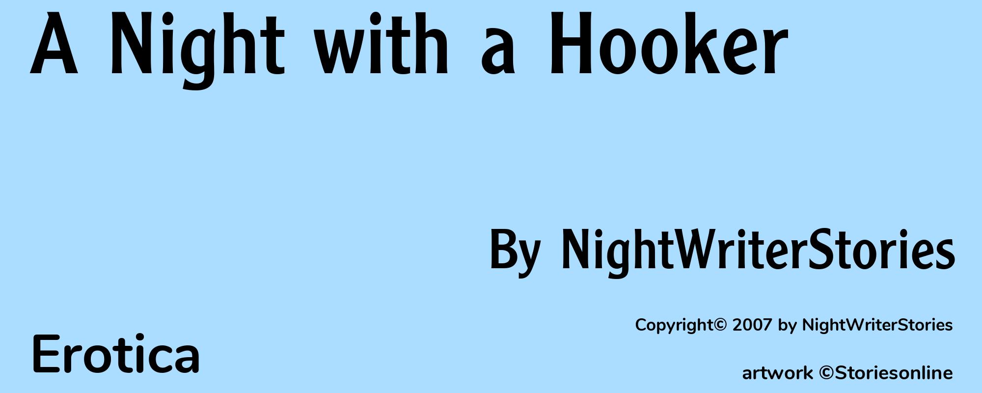 A Night with a Hooker - Cover