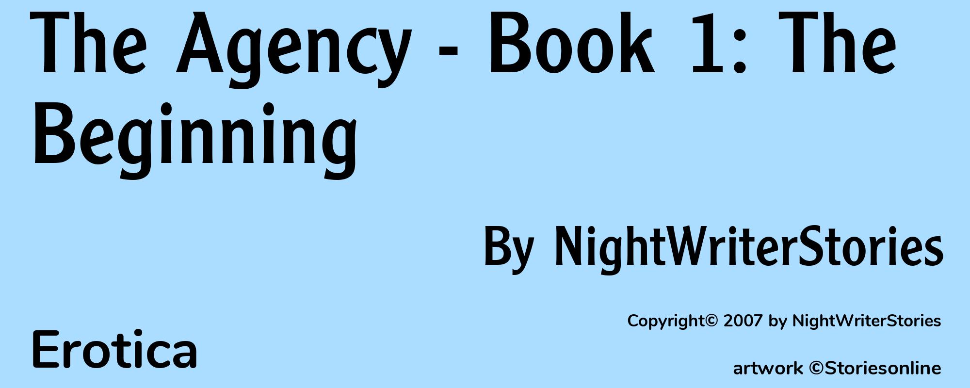 The Agency - Book 1: The Beginning - Cover