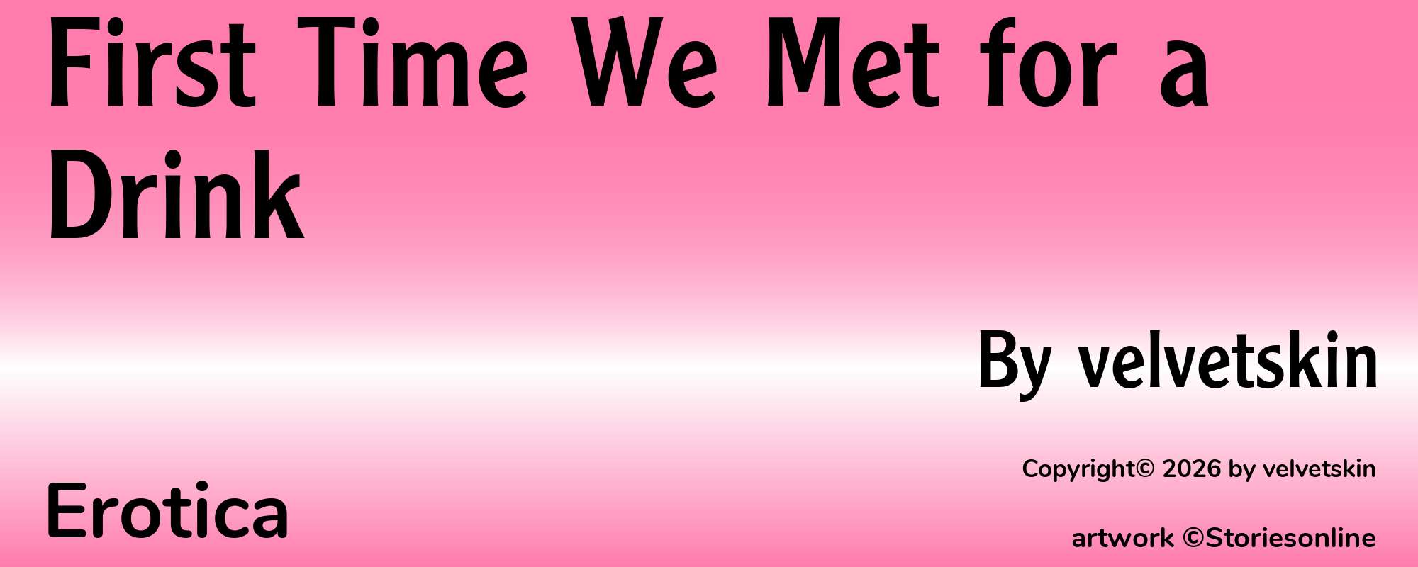 First Time We Met for a Drink - Cover