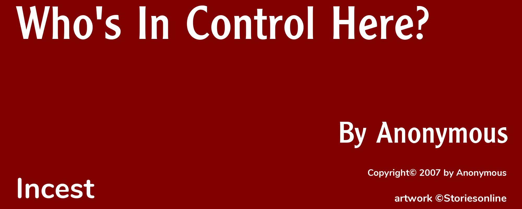 Who's In Control Here? - Cover