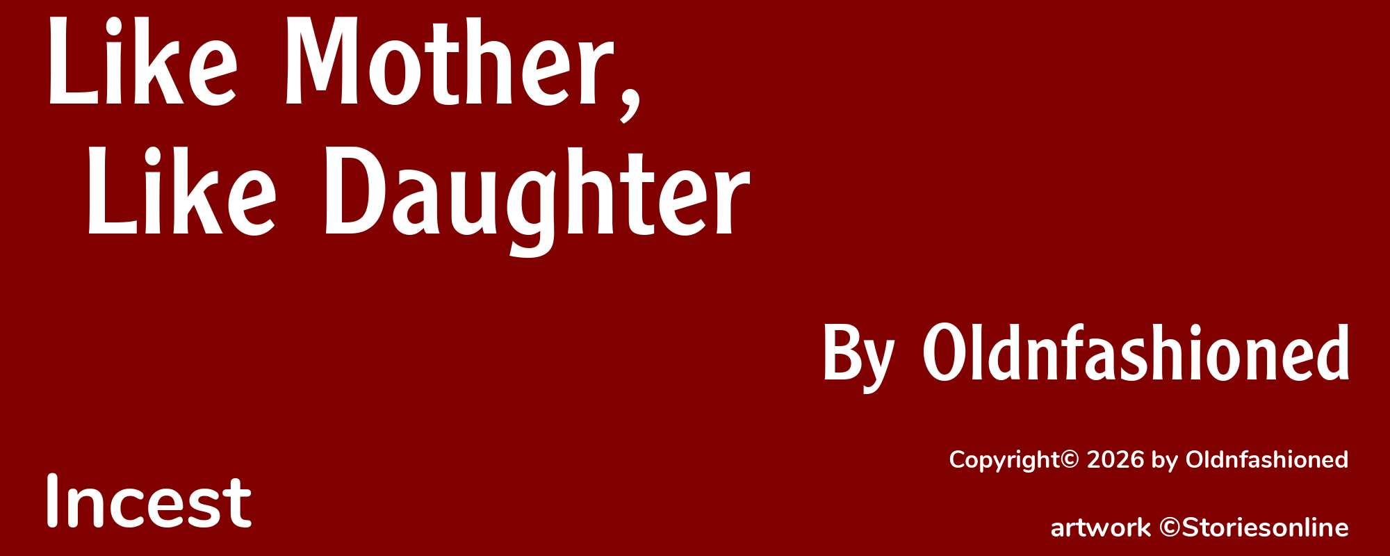 Like Mother, Like Daughter - Cover