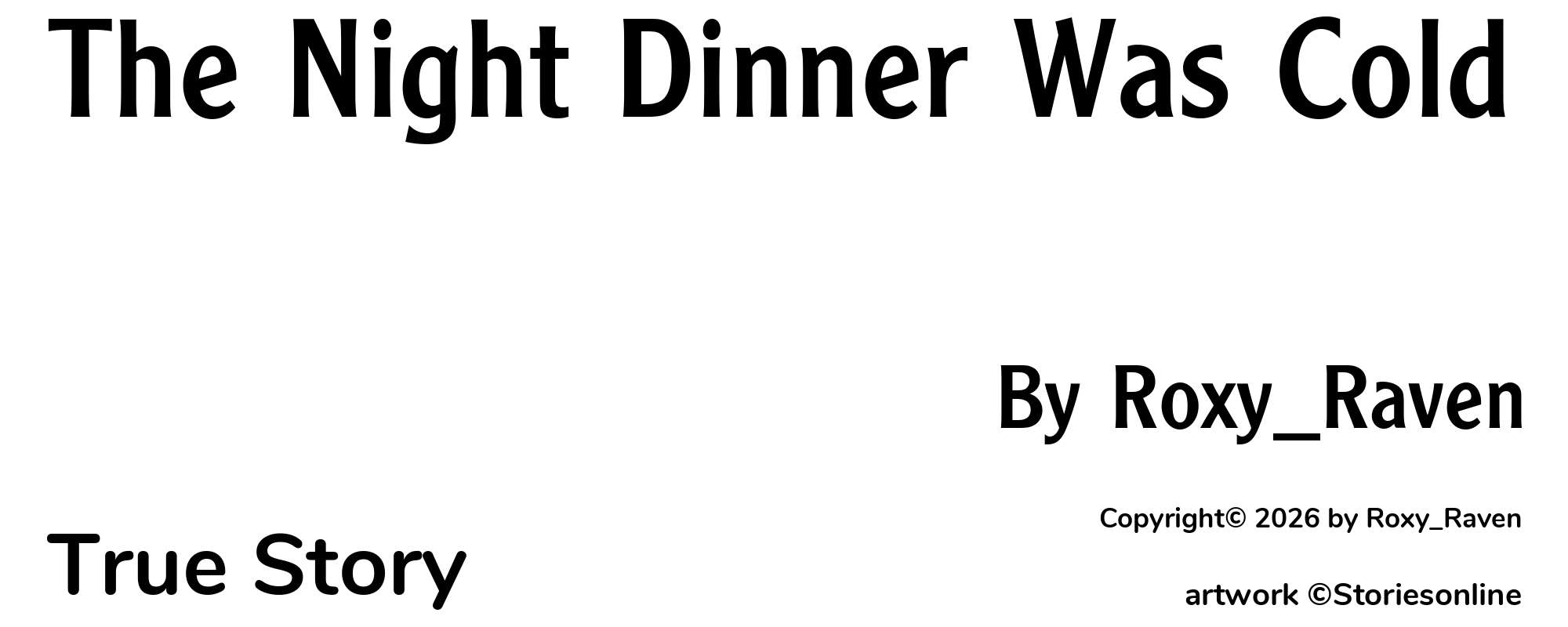 The Night Dinner Was Cold - Cover