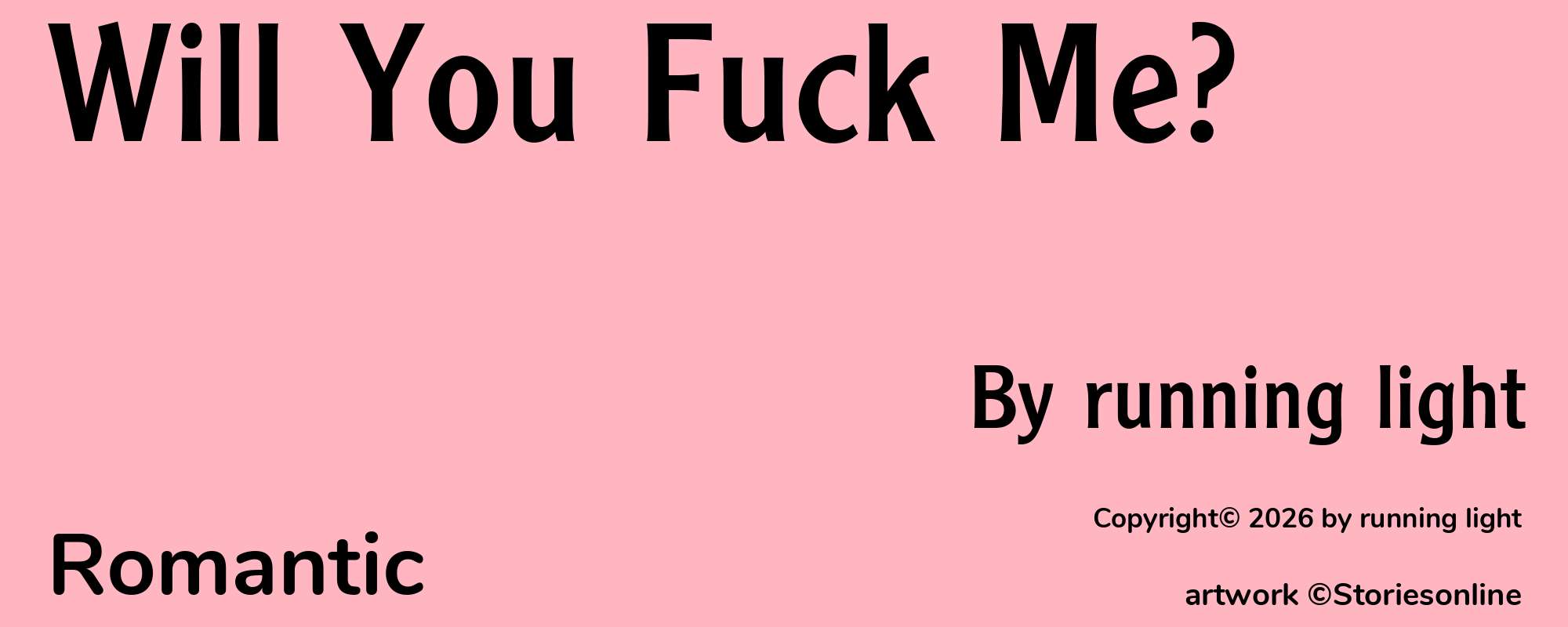 Will You Fuck Me? - Cover