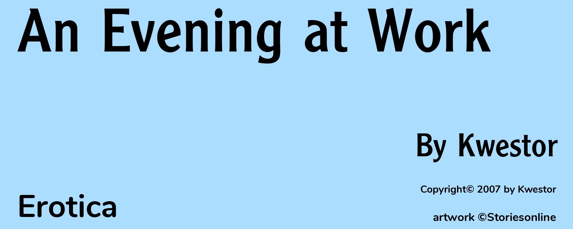 An Evening at Work - Cover