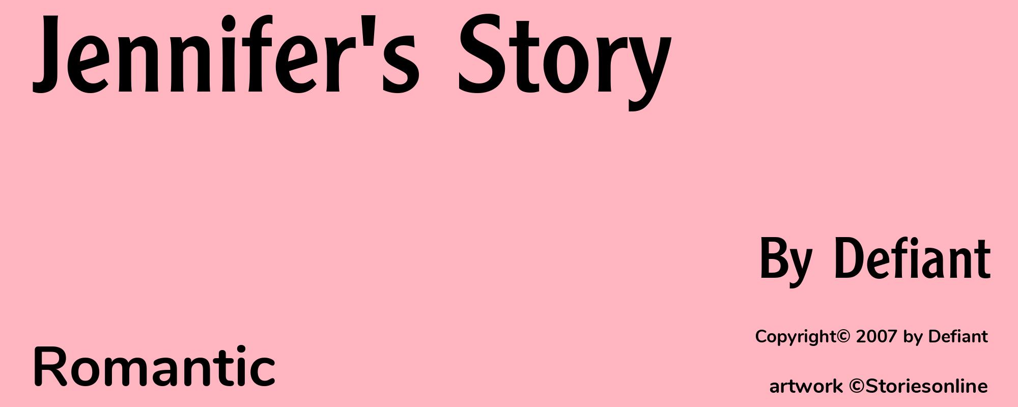 Jennifer's Story - Cover