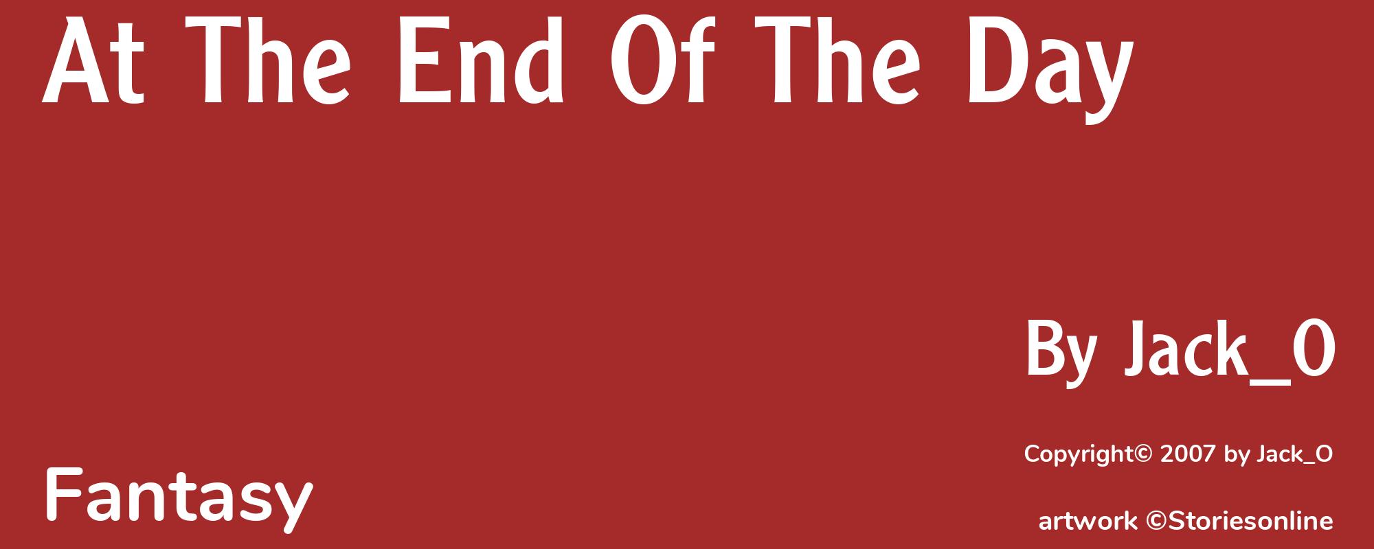 At The End Of The Day - Cover