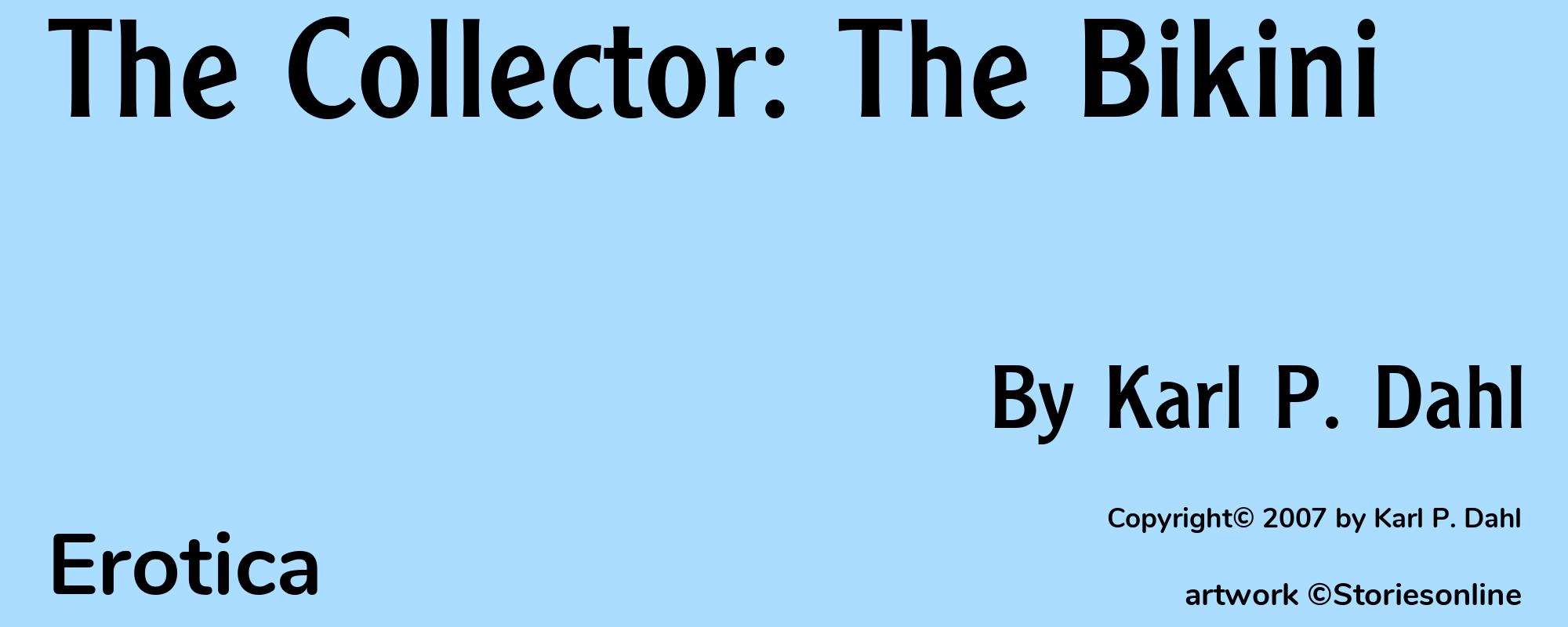 The Collector: The Bikini - Cover