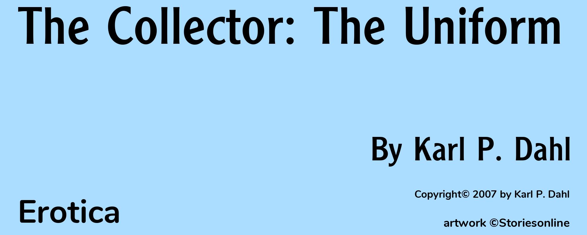 The Collector: The Uniform - Cover