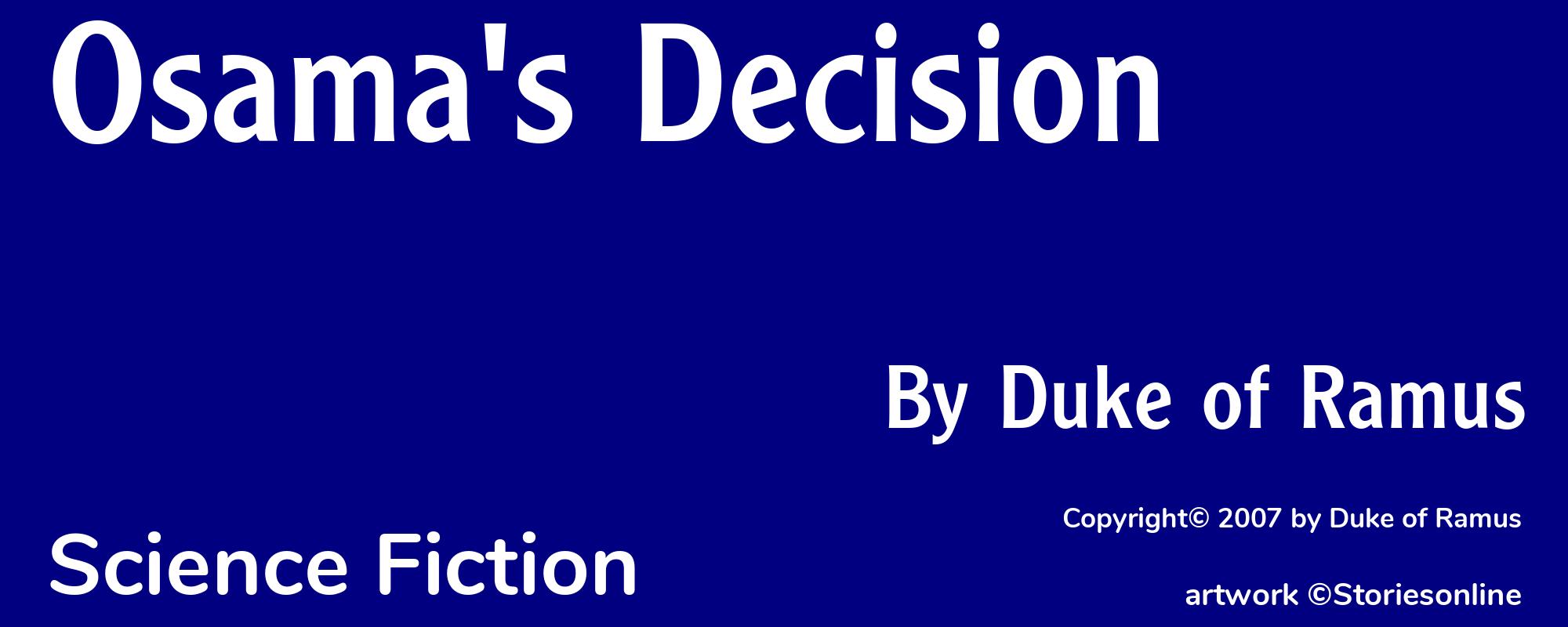 Osama's Decision - Cover